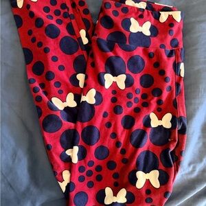 LuLaRoe Red Minnie Mouse Leggings